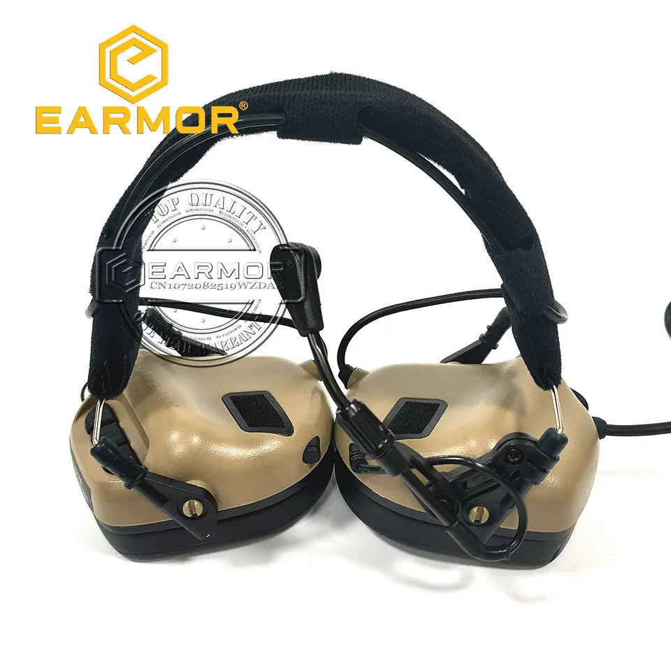 EARMOR-auriculares tácticos M32-TAN MOD3 y M16C, Kit de cascos militares para M31/M32/M31H/M32H - imagen 5