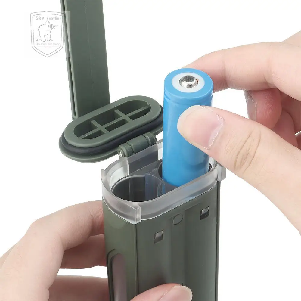 Estuche de almacenamiento de baterías repelente al agua (orificios dobles) para baterías CR123, AAA y AA 18650 - imagen 2