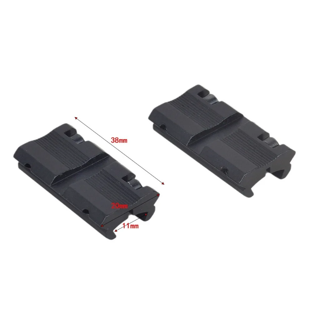 2 uds Picatinny 11mm cola de milano a 7/8 "20mm adaptador de riel Weaver montaje de alcance de Rifle - imagen 3