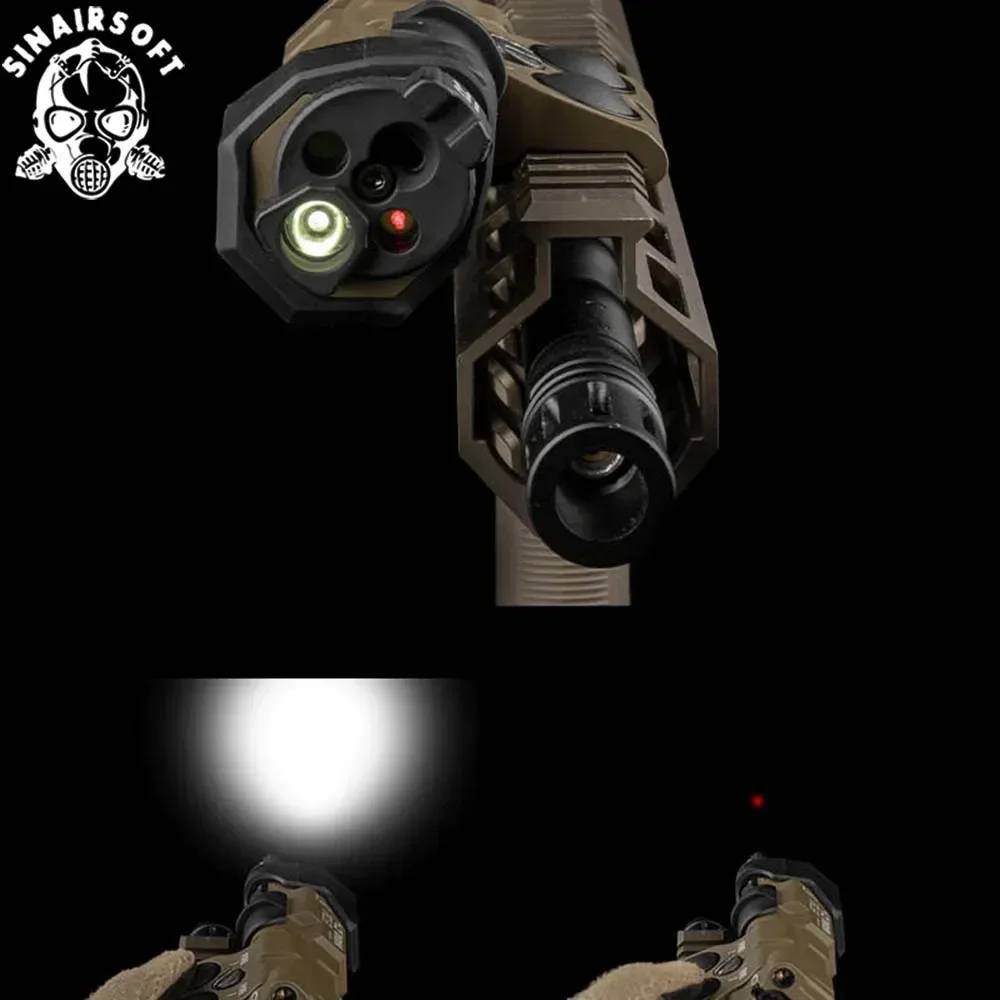 Versión funcional táctica linterna láser roja/verde montaje en riel intercambio izquierdo derecho a lado caza al aire libre Cosplay - imagen 3