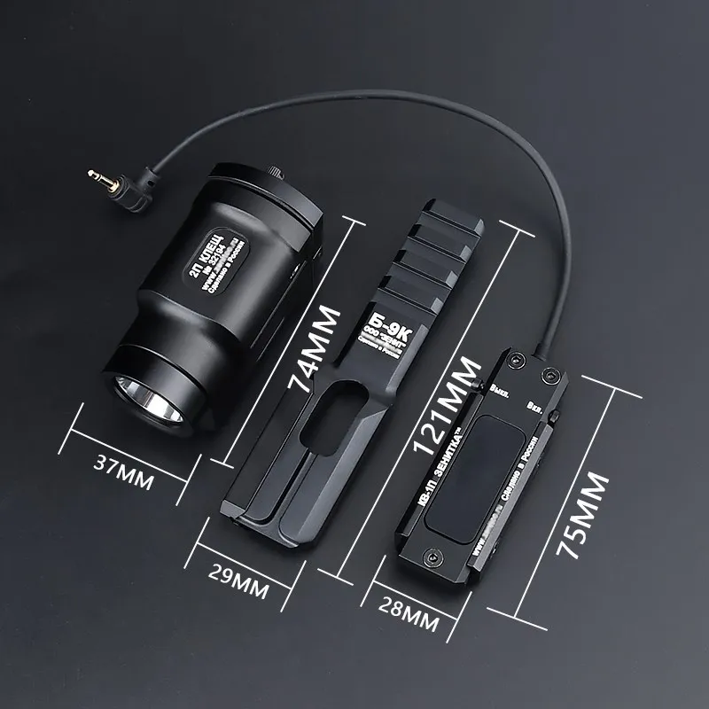 Zenitco-K-2P táctica de Metal GEN 2 KLESCH 2P, luz para arma de AK-SD, apta para riel de 20mm con interruptor estroboscópico, linterna LED potente para caza - imagen 4