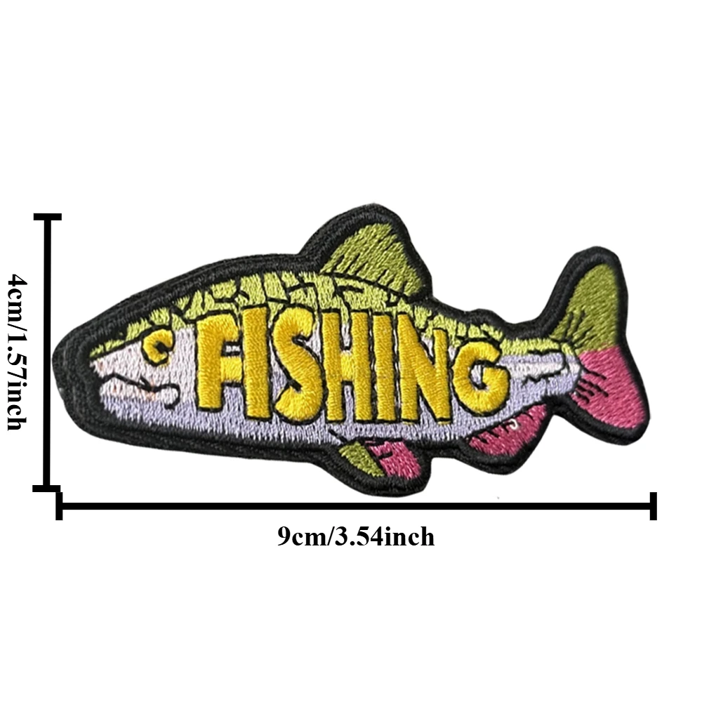 Parche táctico de pesca, parches bordados con gancho y bucle divertidos, insignia de moral militar, brazalete del ejército, pegatinas para mochila - imagen 4