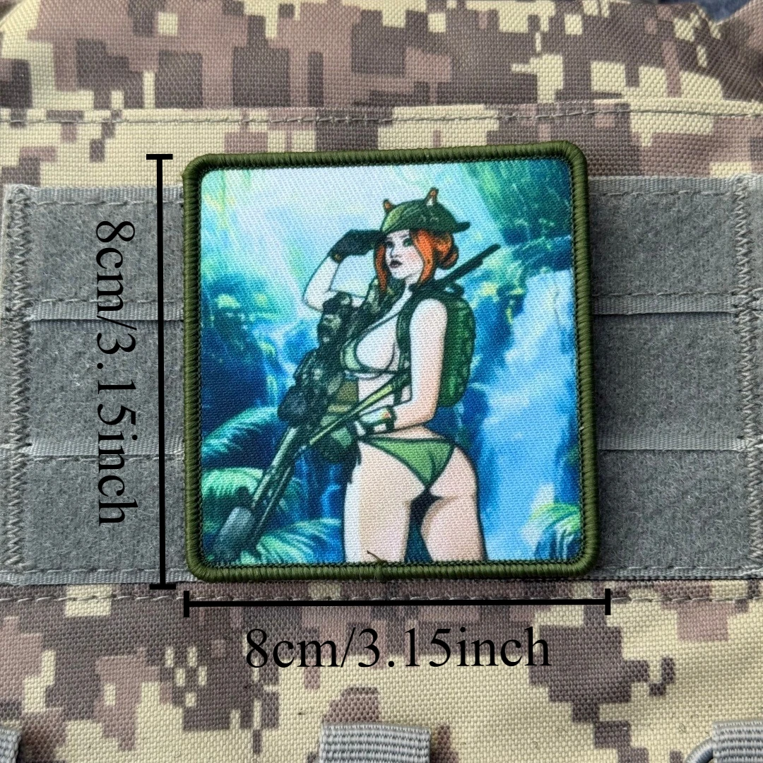 Parche táctico Camp soldado femenino con fondo MOLLE y velcro - imagen 2