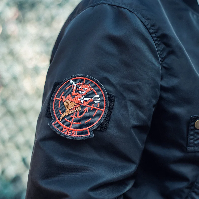 Insignia de moral de Top Gun Area 7, parches bordados para ropa, brazalete táctico militar con gancho y bucle, mochila, sombrero, casco, pegatina - imagen 4