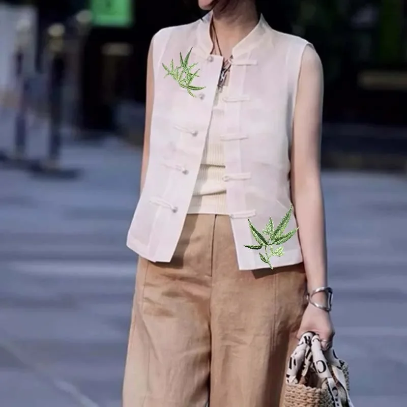 Parche táctico bambú floral termoadhesivo – Para aplicar textil - imagen 3
