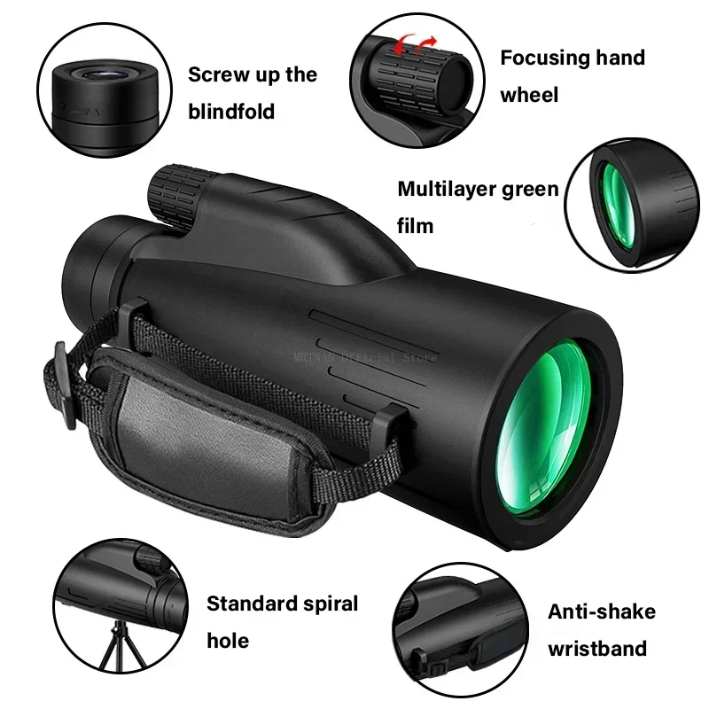 Monocular visión nocturna largo alcance telescopio portátil - imagen 5