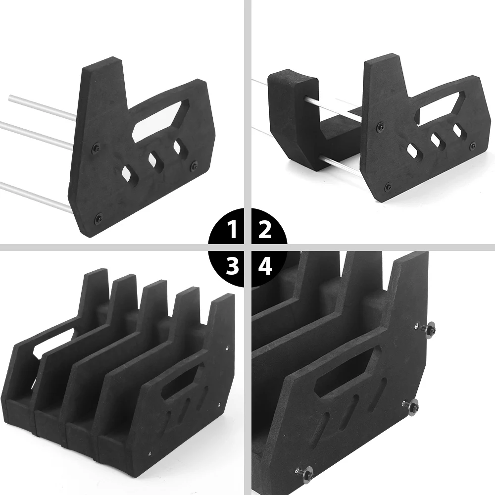 Estante para pistola con 4 ranuras, soporte universal de espuma EVA para pistola, soporte de exhibición para pistola, organizador de almacenamiento, accesorios Airsoft - imagen 5