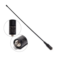 Nagoya NA-771 Antena VHF/UHF doble banda SMA para walkie talkie