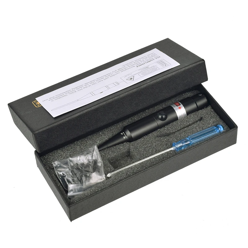 Kit de mira de orificio láser.177 calibre.22 a colimador de puntero láser 12GA Boresighter universal batería incluida - imagen 5