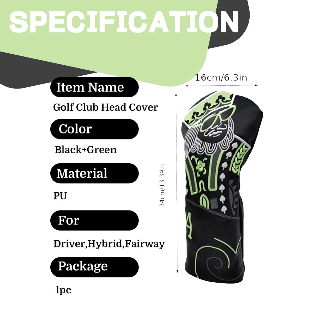 Fundas de madera para palos de Golf, cubierta de calle para conductor, cuero PU, impermeables, cubiertas de cabeza de varilla de empuje de alta calidad, protección para Putter de Golf - imagen 2