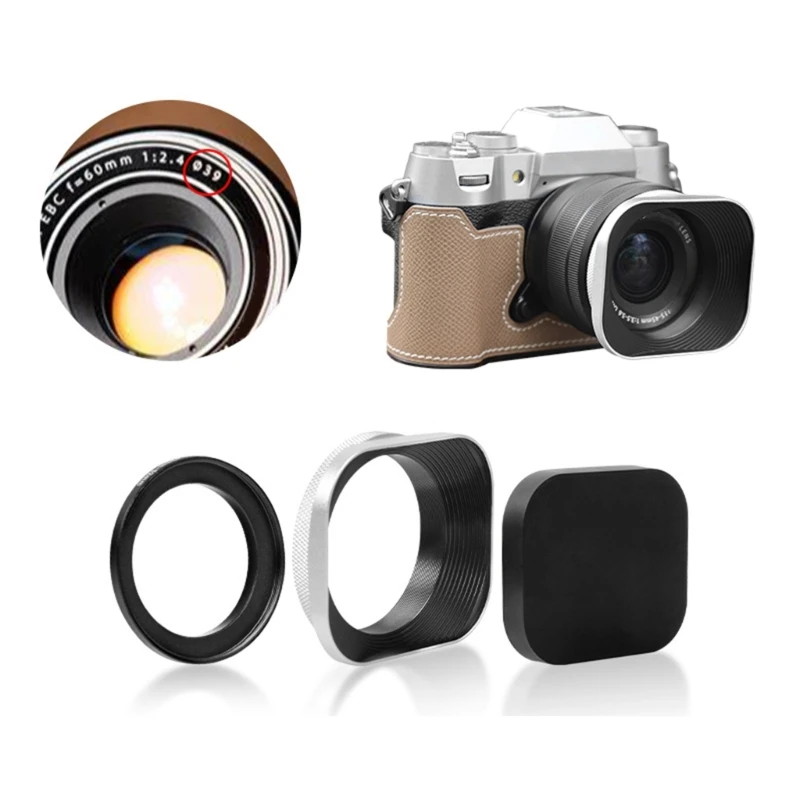 Paquete parasol lente fotografía profesional, cubierta lente aluminio que evita efecto fantasma, envío directo - imagen 3