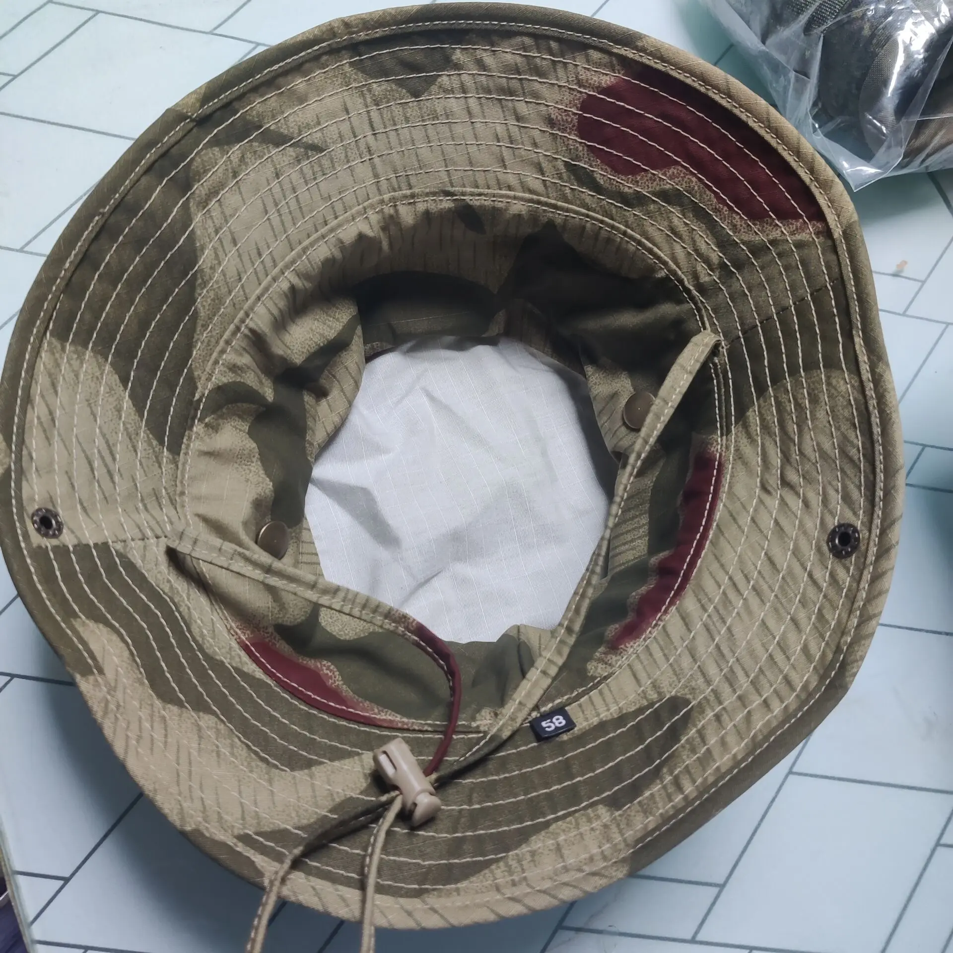 Sombrero de camuflaje táctico alemán tipo 2 para acampar al aire libre, protección solar, sombrero Bennie, sombrero de pescador - imagen 4