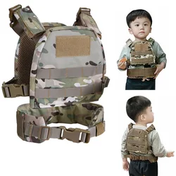 Chaleco táctico infantil Airsoft Molle camuflaje deportivo para niños
