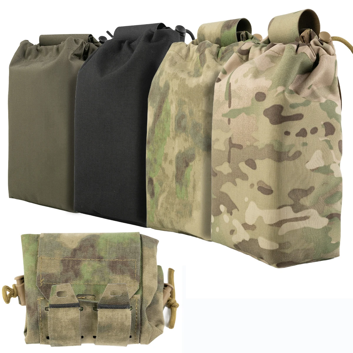 Mini bolsa de reciclaje plegable con sello de cintura, bolsa de almacenamiento para revistas Molle