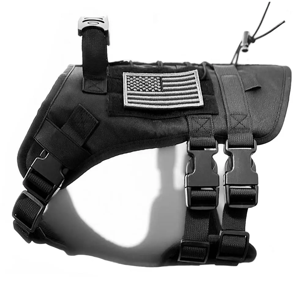 Arnés táctico para perros de alta resistencia para perros grandes, chaleco anti-tirón ajustable, almohadilla reforzada, arnés de pecho para perros de adiestramiento al aire libre - imagen 5