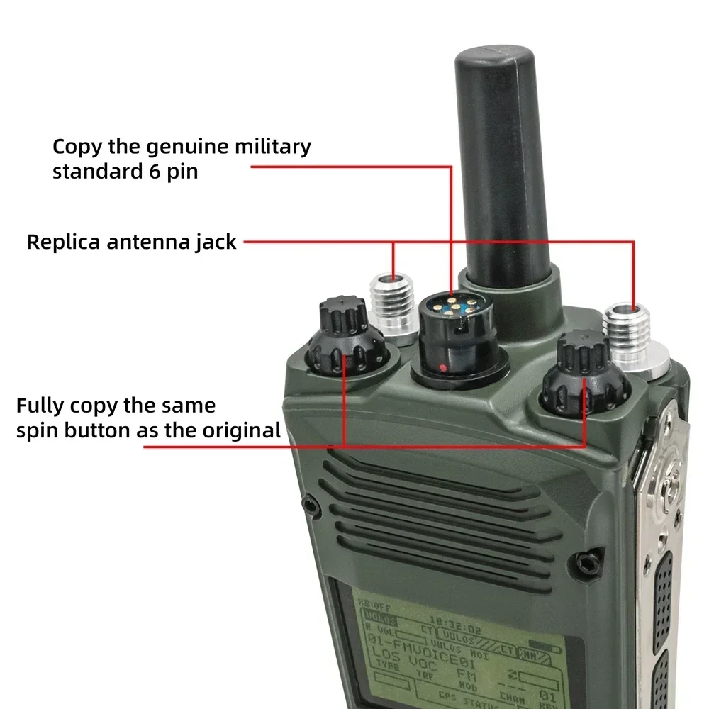 Adaptador táctico Ptt PRC163, caja Virtual simulada de Radio militar PRC 163, Walkie Talkie sin función para auriculares tácticos COMTA - imagen 5