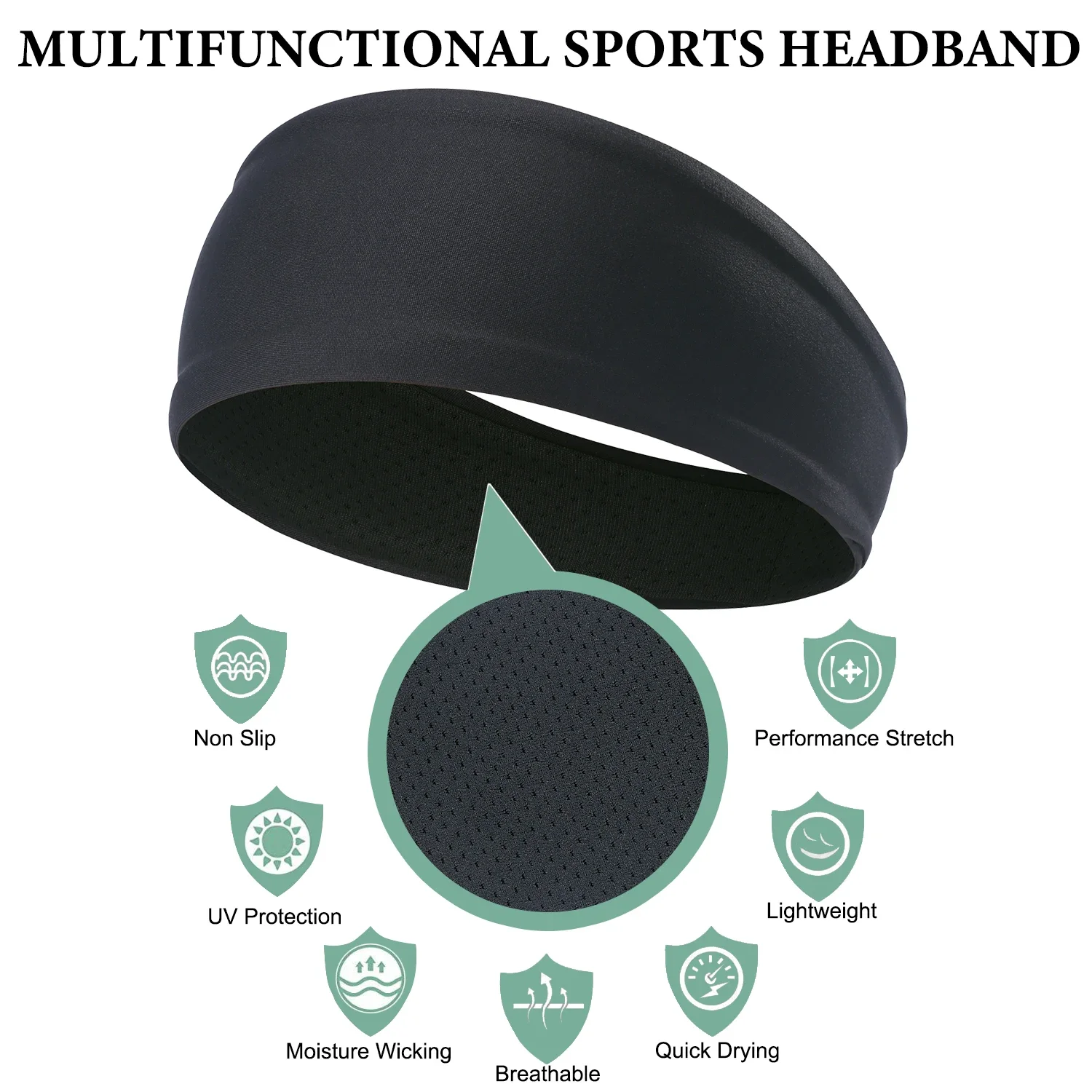 Diadema deportiva antideslizante ligera para Yoga, Fitness, correr, trotar, banda para el sudor, gimnasio, ciclismo, baloncesto, entrenamiento, bandas para el cabello para hombres y niñas - imagen 5
