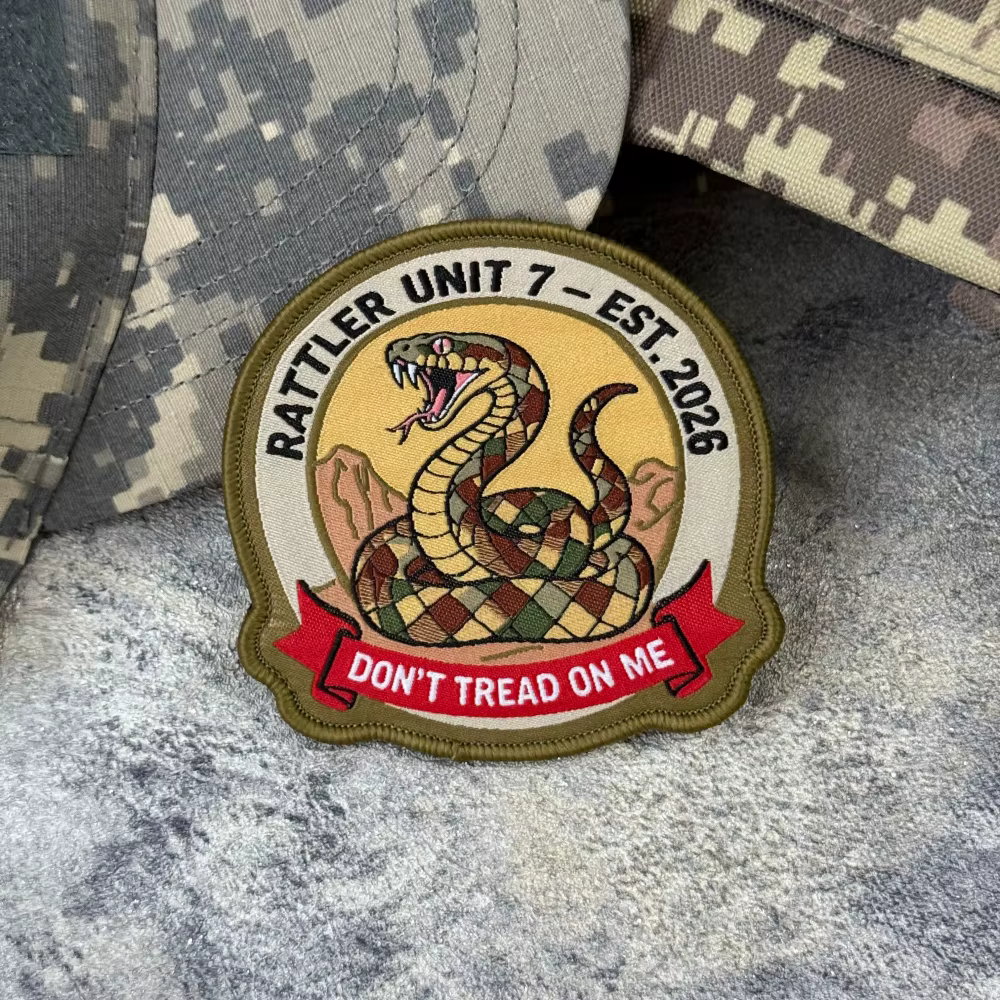 Parche táctico Gadsden serpiente con lema no pises sobre mí, velcro - imagen 5