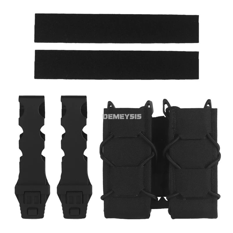 Bolsas dobles para revistas de tiro para 5,56, 7,62 Mag, tiro rápido, caza táctica, Airsoft, MOLLE, bolsa de 9MM, bolsa para revistas MOLLE - imagen 2