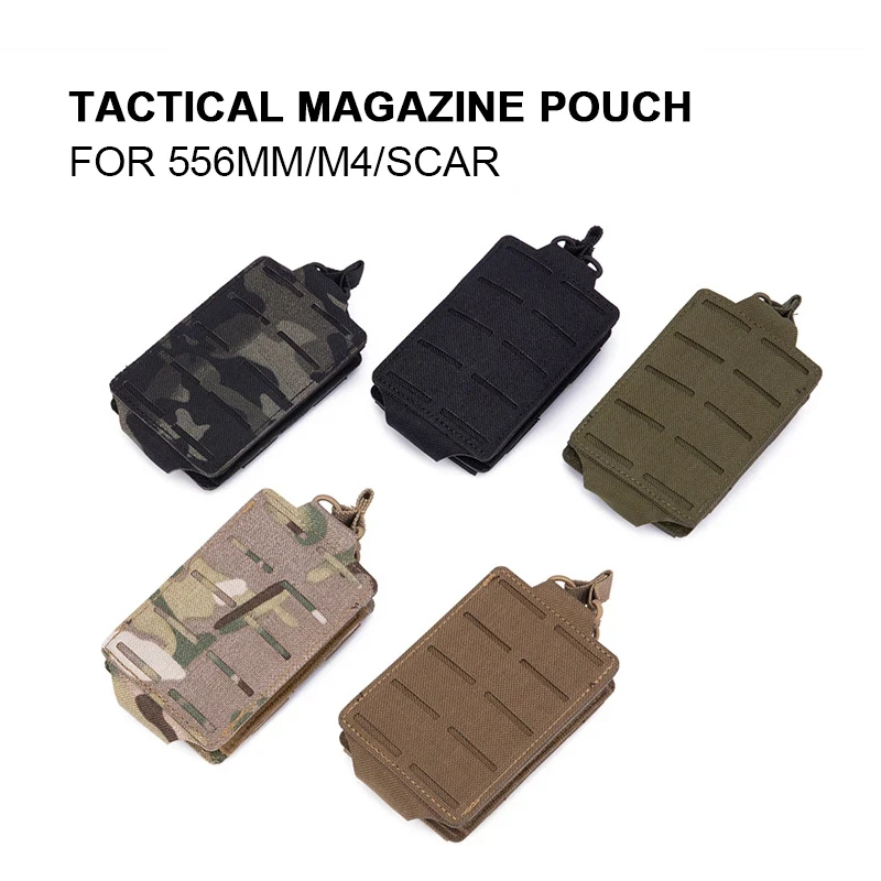 Bolsa táctica para cargador de Rifle, bolsa MOLLE de 556mm, para M4, M14, M16, AR-15, 5,56 MM