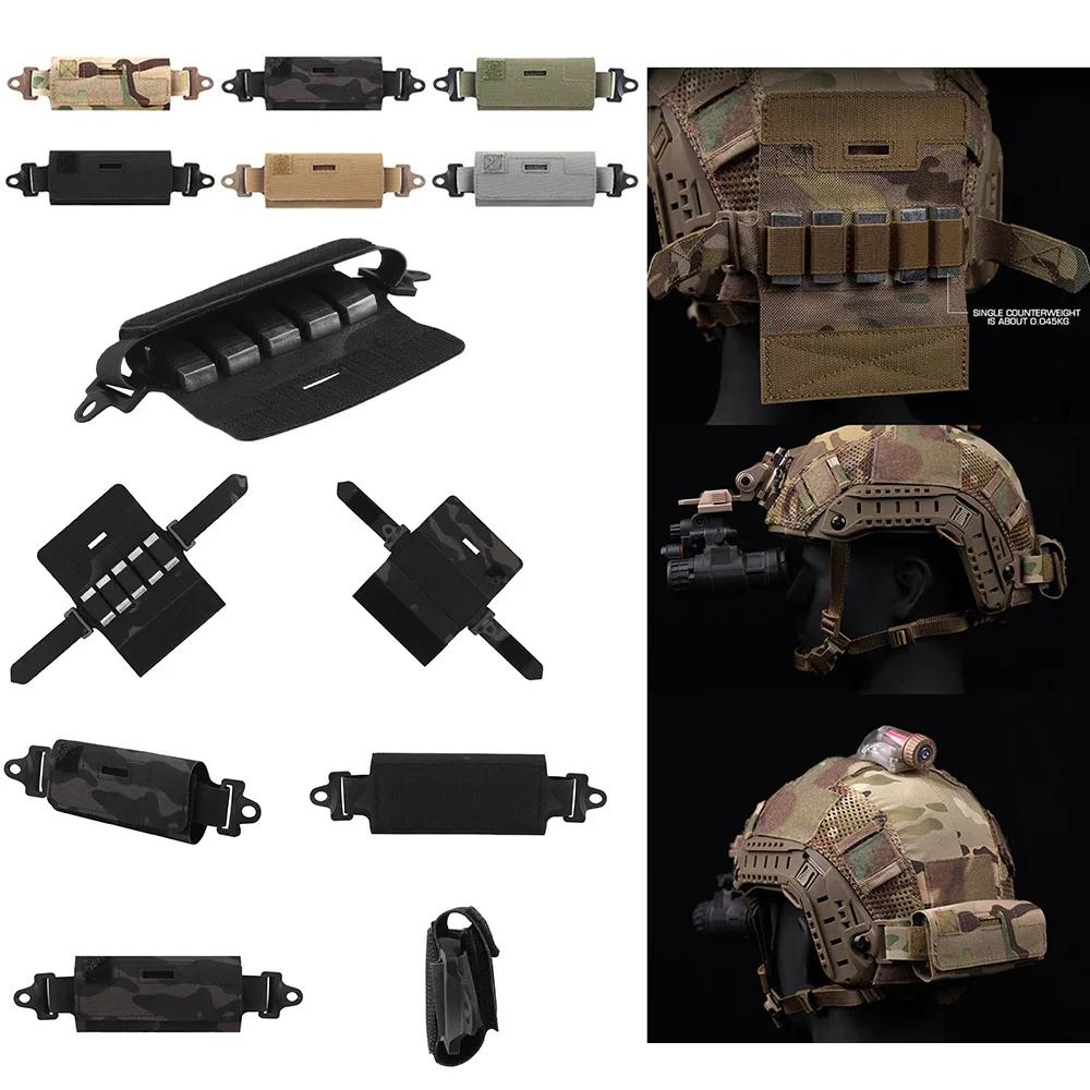 Nuevo casco táctico, bolsa de contrapeso de equilibrio, bolsa de contrapeso NVG con cinco bloques de contador para accesorios de cascos de caza - imagen 2