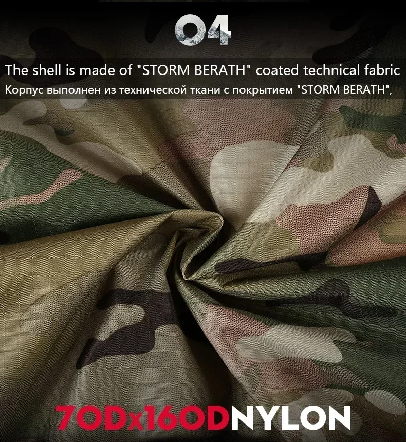 Chaqueta táctica de senderismo para hombre, chaquetas térmicas a prueba de viento, abrigo cálido con capucha, cortavientos, abrigos para ciclismo al aire libre, caza y acampada - imagen 4