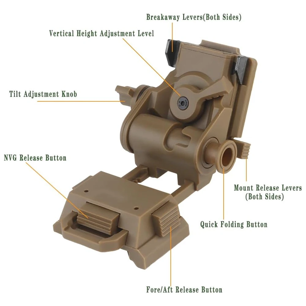 Casco Airsoft táctico, conjunto de auriculares con Binocular GPNVG18, modelo de visión nocturna, casco, modelo de cámara, máscara de pasamontañas transpirable - imagen 5