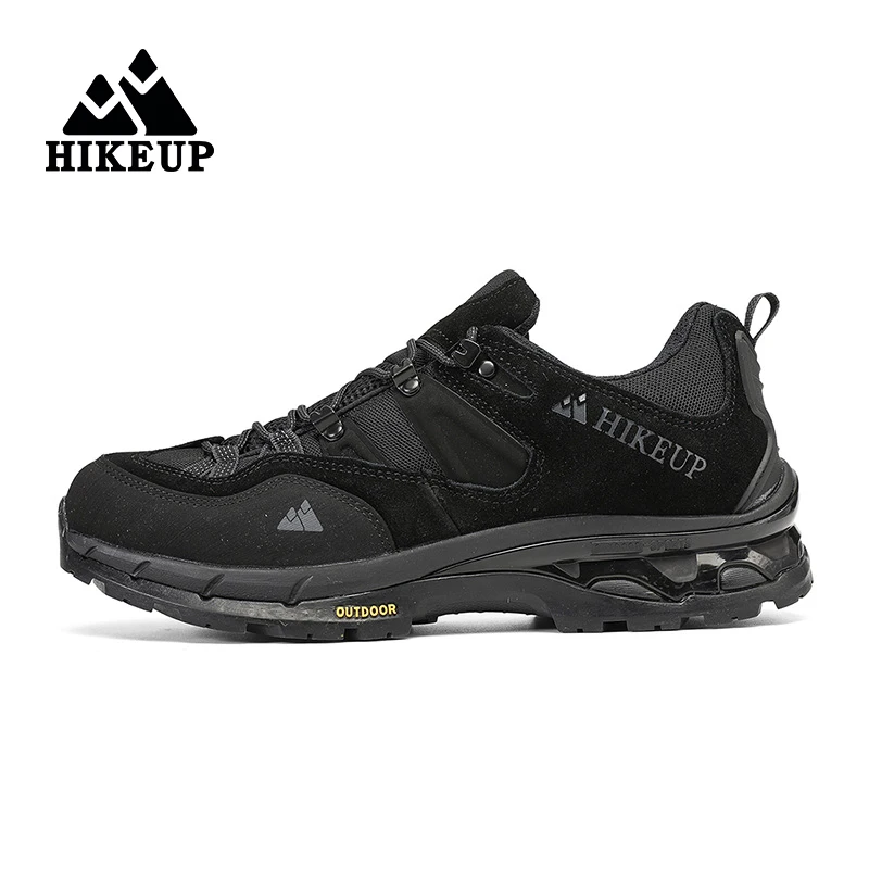 HIKEUP, recién llegado, zapatos de senderismo de cuero, zapatos deportivos al aire libre resistentes al desgaste para hombres, zapatillas de deporte con cordones para escalar, senderismo y cazar - imagen 5