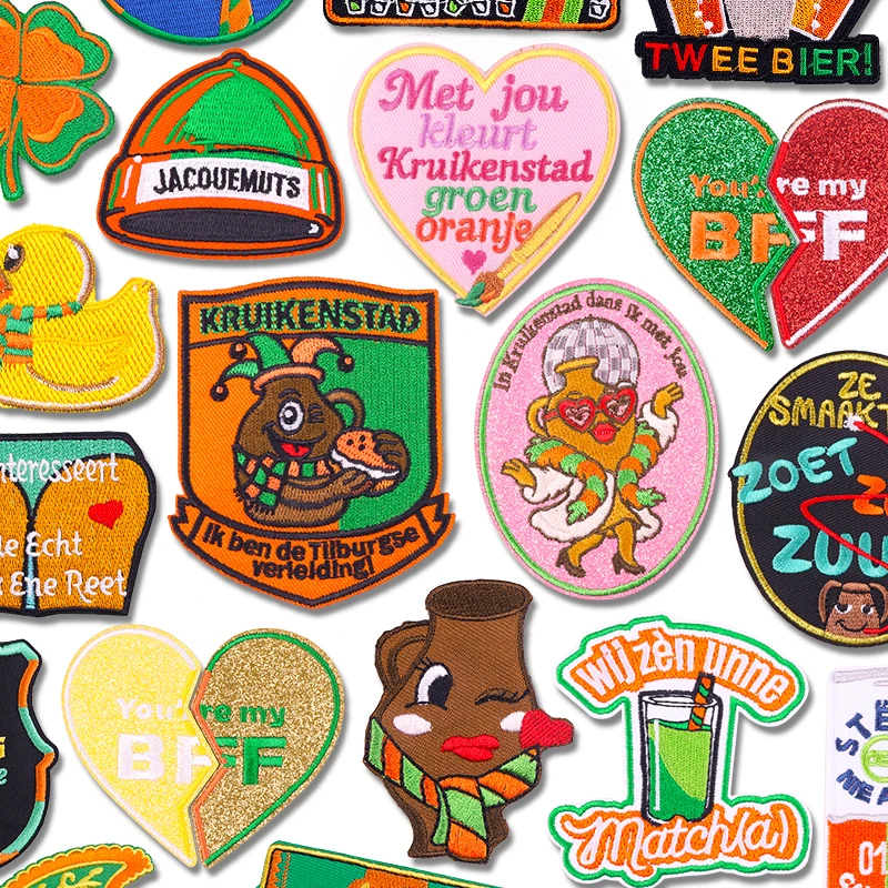 Parches bordados de Países Bajos Kruikenstad, parches para planchar, parches DIY para carnaval de Países Bajos, sombreros, chaquetas de uniforme, insignias para coser, 2026