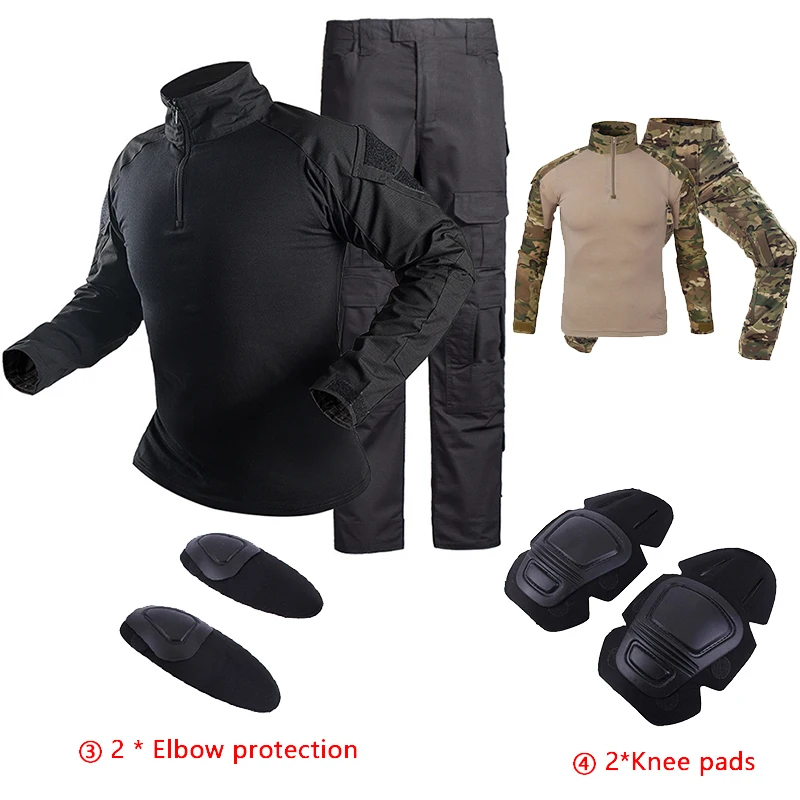Trajes de uniforme táctico Milit, traje de camuflaje para exteriores, camisas de caza, pantalones, entrenamiento de peces, conjuntos de ropa de Paintball Airsoft - imagen 2