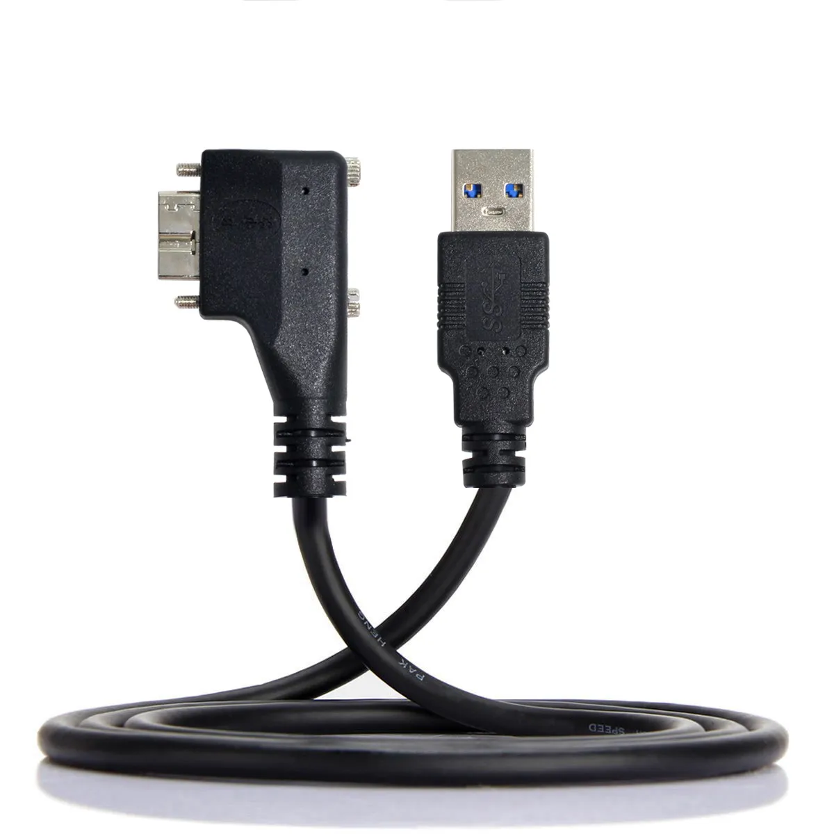 CY-tornillos duales Micro USB de ángulo derecho/izquierdo de 90 grados, montaje a Cable de datos 3,0 para Cámara Industrial - imagen 4