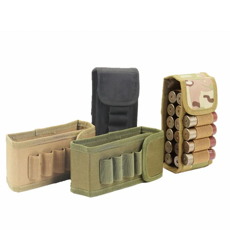 16 bolsa redonda Molle Shell, bolsa de cintura para munición Airsoft 12GA, cartuchos de bandolera de caza EDC, bolsa con soporte para balas - imagen 3