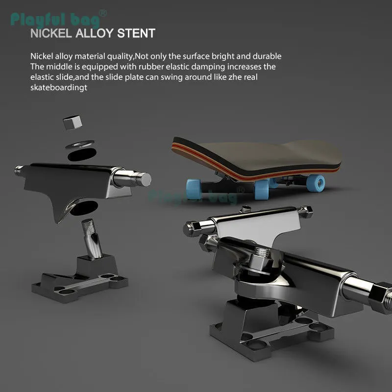 Monopatín de dedo de arce de cinco capas para niños y adultos, juguete de ocio, Mini monopatín, AMB243 - imagen 3