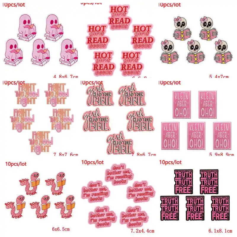 10 unids/lote de parches bordados para baile de Ballet, mochila DIY, sombreros, apliques bordados de costura, parches para planchar DIY para decoración de ropa