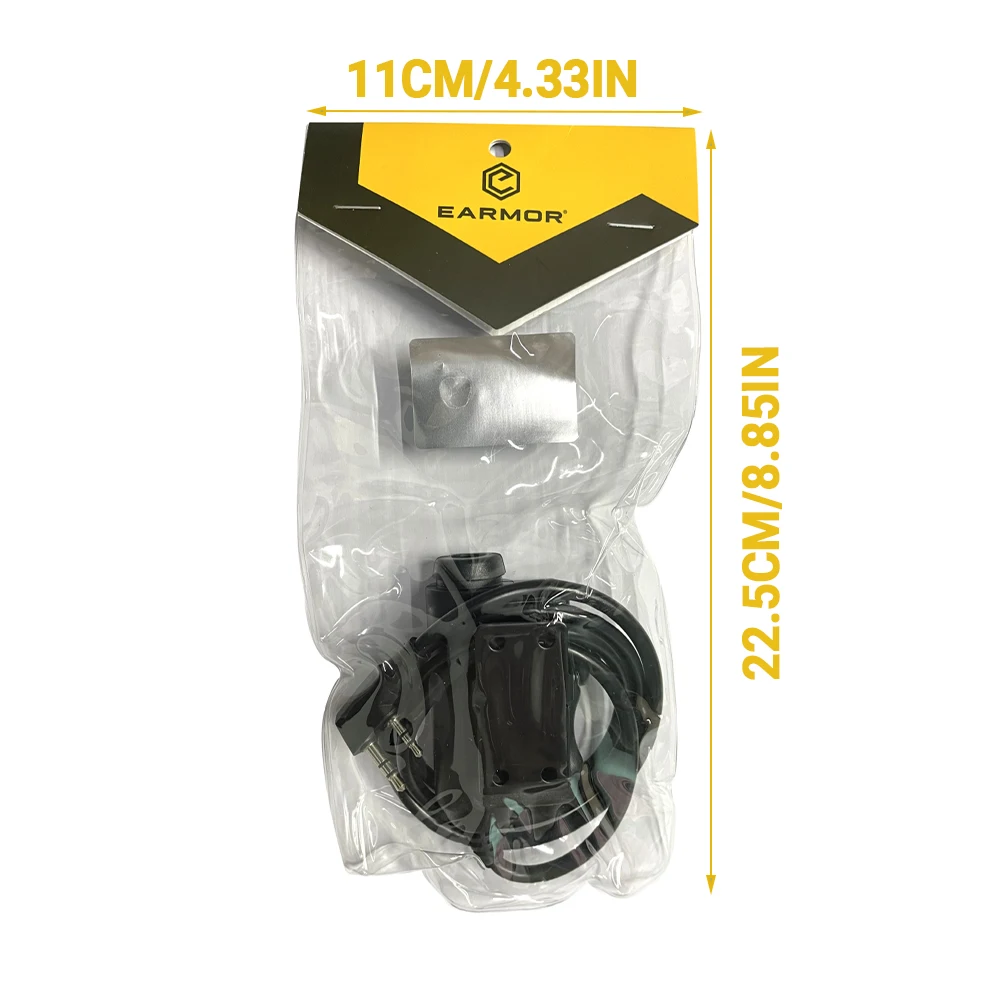 EARMOR M51 PTT adaptador Airsoft auriculares tácticos enchufe de teléfono accesorio de auriculares tácticos caza botón de disparo auriculares PTT - imagen 5