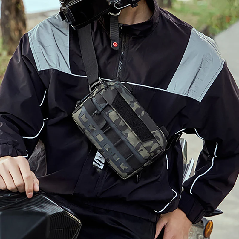 Mochila táctica Molle para escalada, paquete para acampar al aire libre, senderismo, deportes, ciclismo, bolsa, chaleco, riñonera, Señuelos de Pesca, pecho - imagen 3