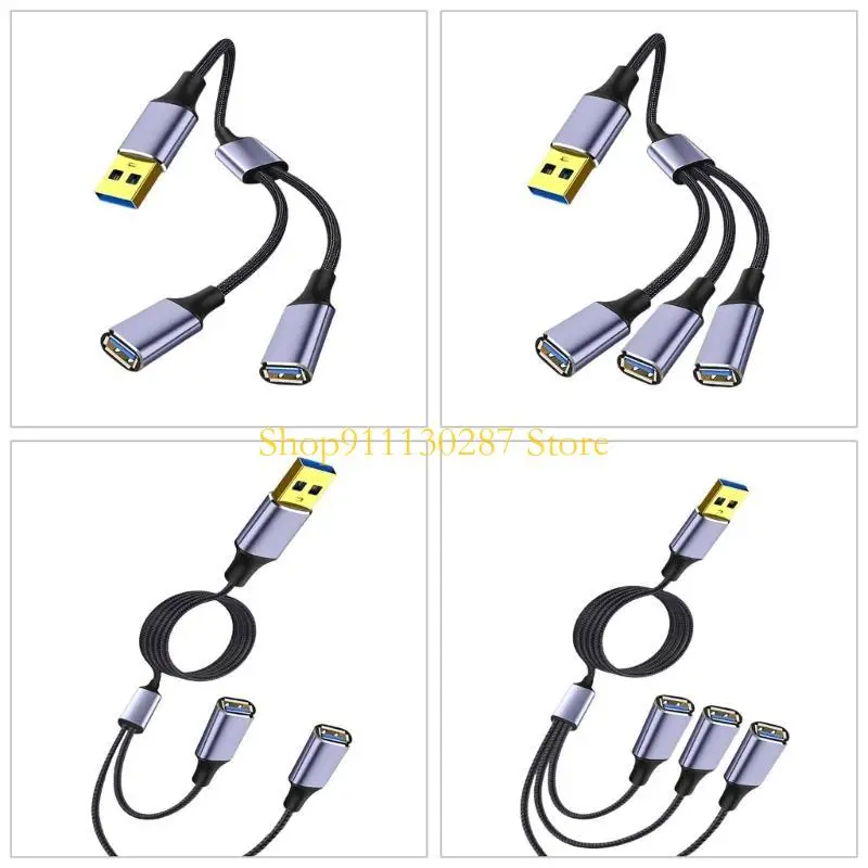J1HC USB Splitter Cable Cable Conecte, carga y transferir datos con conveniencia - imagen 3