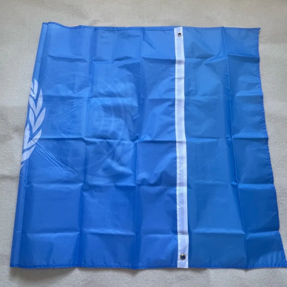 Bandera de las Naciones Unidas del Mundo 90X150cm bandera nacional de la UN material de poliéster de 3x5 pies banderas colgantes de las Naciones Unidas para decoración - imagen 2
