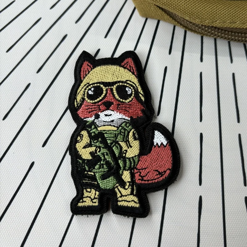 FOX SNIPER moral parches tácticos bordados, Parche de gancho y bucle, insignia militar de guerra de Ucrania, brazalete, pegatinas de mochila - imagen 4