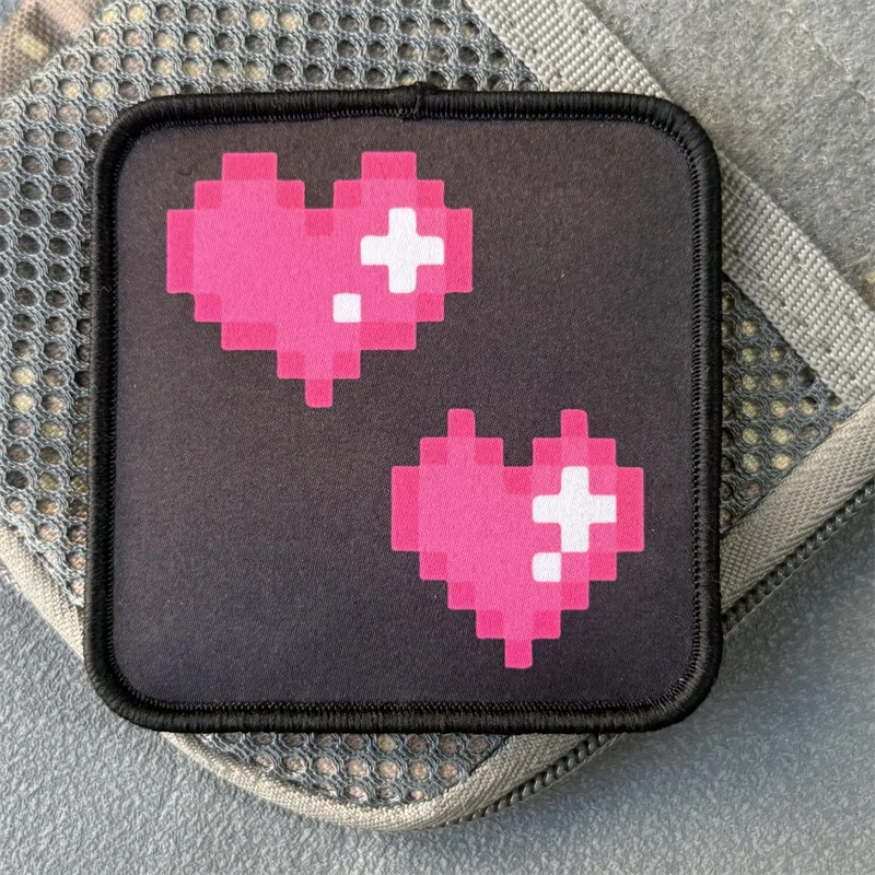 Parche táctico "en forma de corazón", insignia de moral militar, impresión de gancho y bucle, mochila, accesorios de decoración de ropa, pegatinas, brazalete - imagen 4
