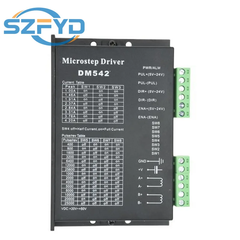 Controlador de motor micropas DM542/DM556 - Para motores paso a paso Nema17/Nema23 - 20-50 V CC, 1-5,6 A - imagen 5