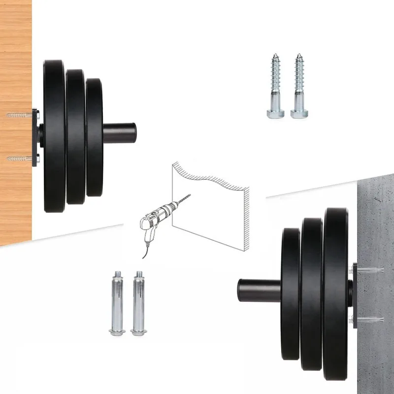 Soporte de placa de peso montado en la pared, estante de almacenamiento de placa de barra que ahorra espacio para gimnasio en casa, estantes para sentadillas para culturismo Deadlift - imagen 3