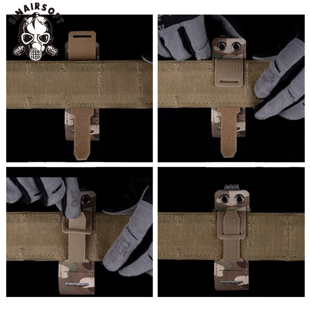 SINAIRSOFT-Correa de sujeción mágica MOLLE izquierda y derecha, bolsa Mag, cinturón Diagonal, accesorios, portador de placa de caza, equipo de entrenamiento Airsoft - imagen 4