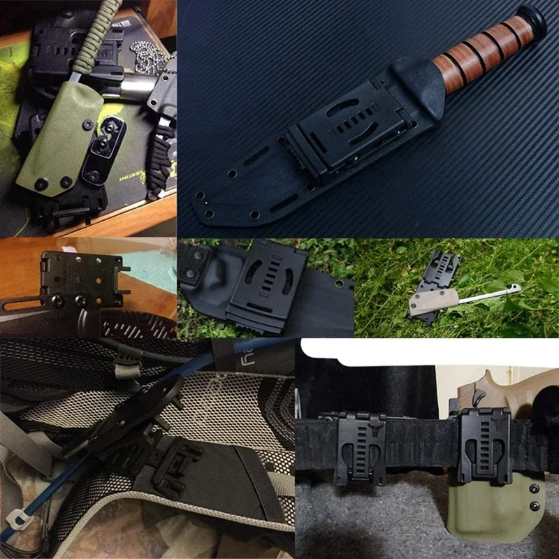 El clip para cinturón Kydex multifuncional está diseñado para clips de herramientas al aire libre de bricolaje, Compatible con cinturones y clips para funda magnética - imagen 2