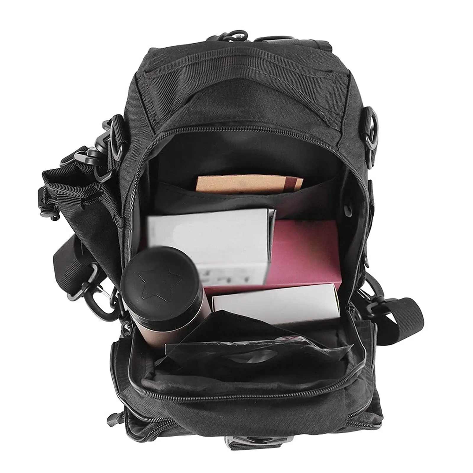 Riñonera para hombre, mochila táctica, bolso de pecho al aire libre, bolso de hombro, senderismo, escalada, bolsos de hombro, mochila de caza individual/doble S - imagen 5