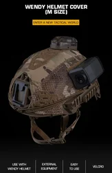 Casco táctico soft shell nailon 500D con cubierta camuflaje militar