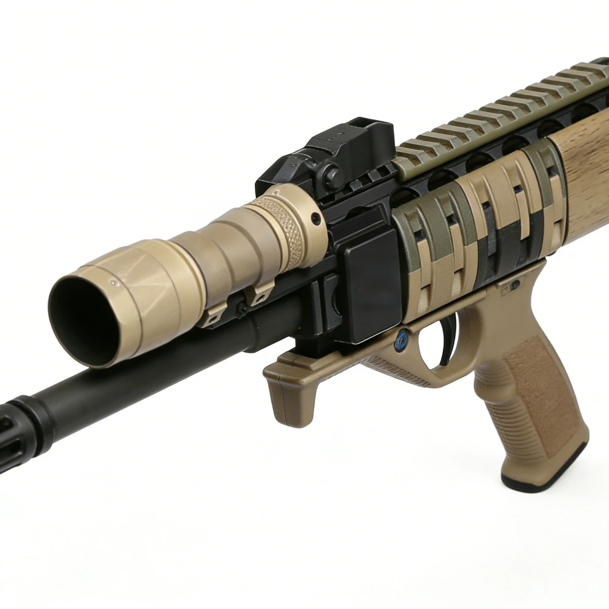 Táctico 45 °   Soporte para linterna Offset compatible con la serie SureFire M300 M600, compatible con MLOK Keymod, riel de 20mm, accesorios de caza ​