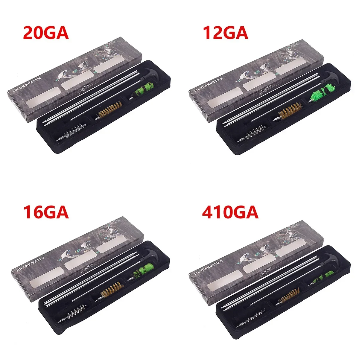 Juego de limpieza táctica 6 unids/set 12GA 16GA 20GA 410GA calibre caza pistola varilla cepillo Rifle pistola tubo barril Kit de limpieza herramientas - imagen 3