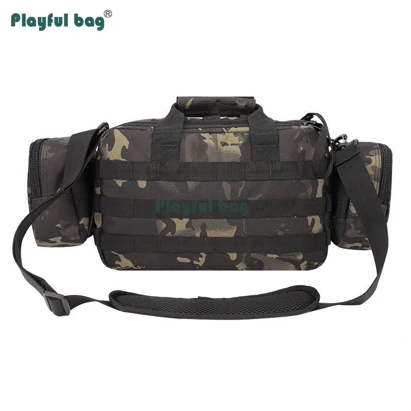 Bolsas de viaje de gran capacidad CAMO, bandolera de hombro de camuflaje para exteriores de nailon 600D, bolso para cámara 3P AVA23 - imagen 3