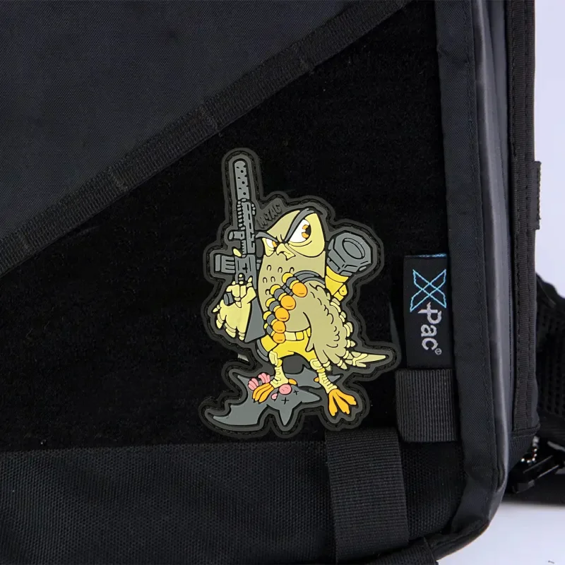 Parche de guerrero de búho, insignia de moral táctica militar, gancho de PVC y bucle, mochila, ropa, accesorio decorativo, pegatina, brazalete - imagen 5